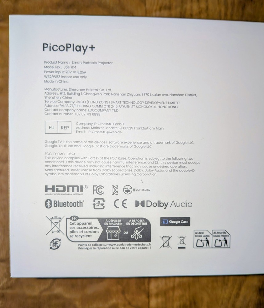 JMGO PicoPlay+ smart Portable projector