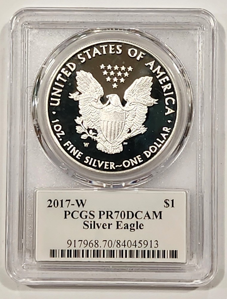 2017-W Proof Silver Eagle PCGS PR70 DCAM David Hall Signed ASE