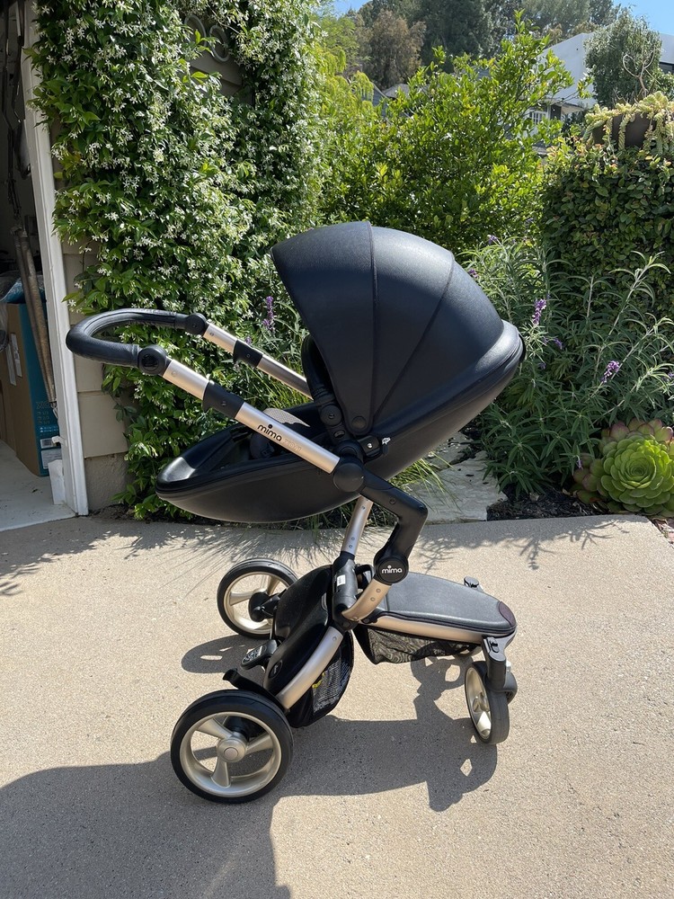 Mima Xari Stroller Black with Champagne Chassis