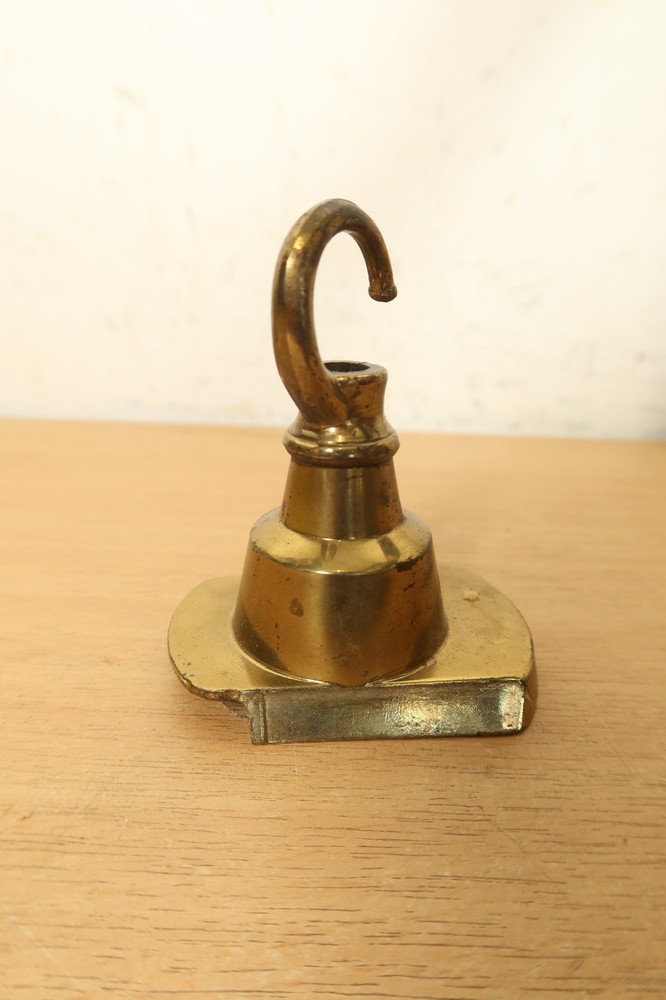 70s Ceiling Master Sliding Quick Fit Rose Chandelier Fitting Hook Lighting Brass