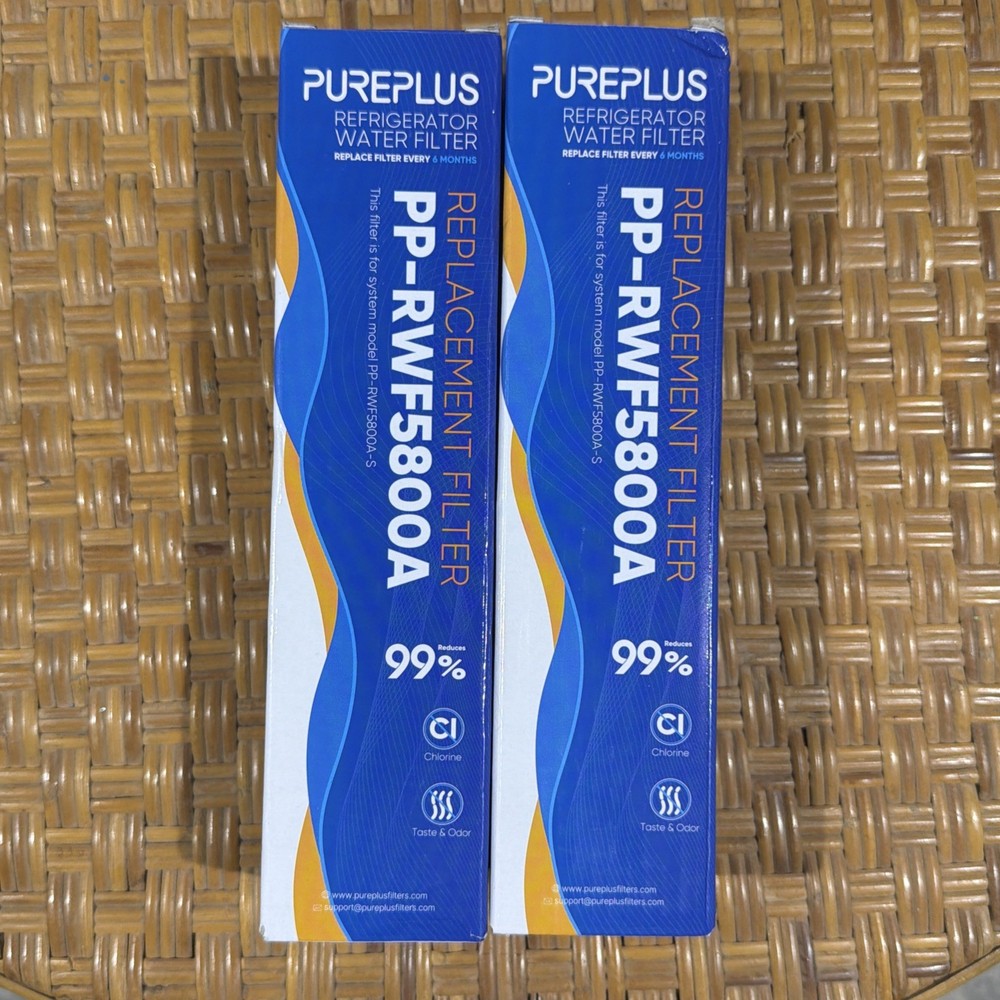 2 (two)  PurePlus PP-RWF5800A-S HIGH CAPACITY REFRIGERATOR WATER FILTER
