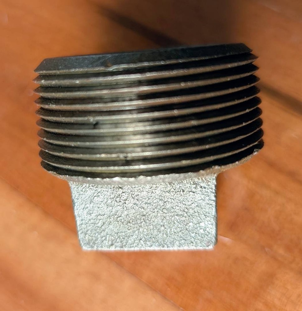 1" Brass Square Head Pipe Plug – MNPT – New