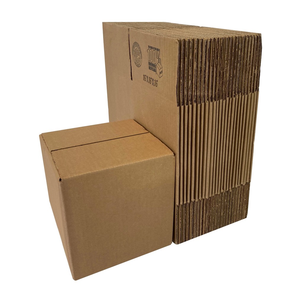 UOFFICE Corrugated Boxes 16" x 16" x 16" Cube Boxes For Shipping