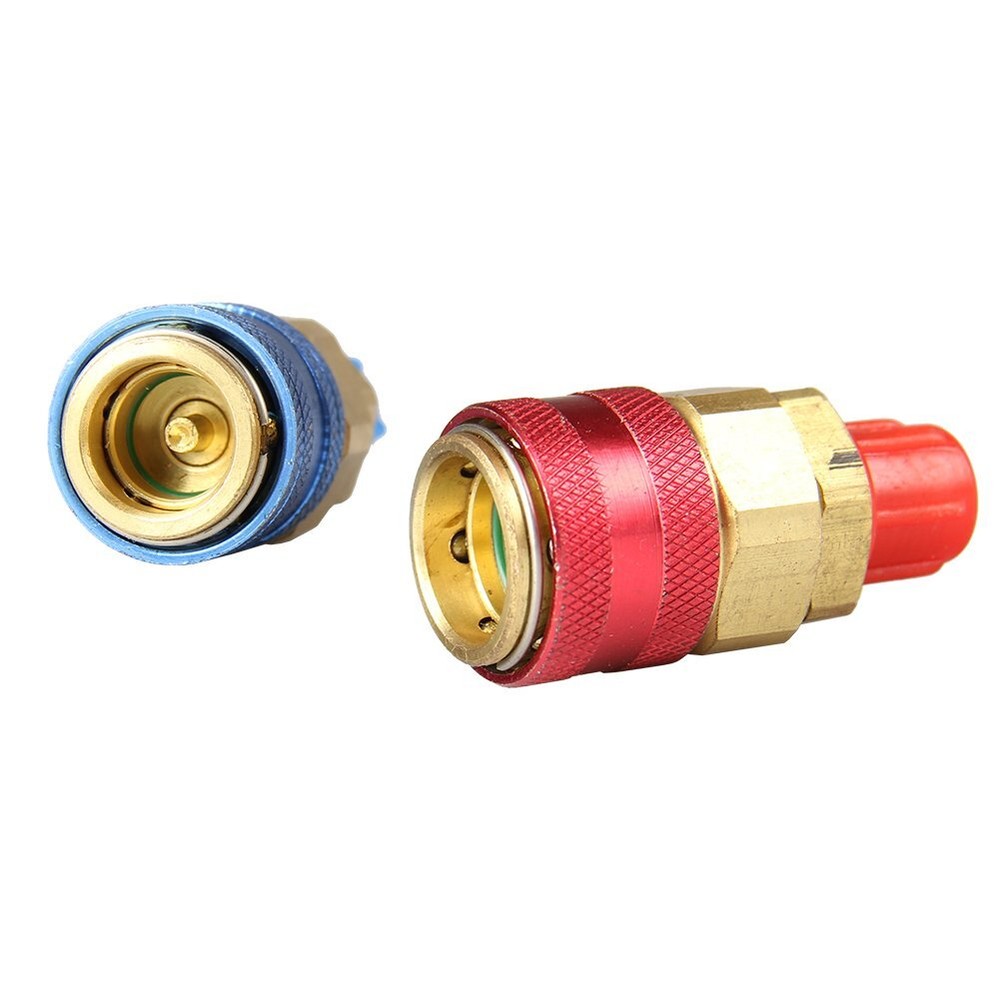 Refrigerant Car Quick Coupler Connector Brass Adapters Low &High Side AC Coupler