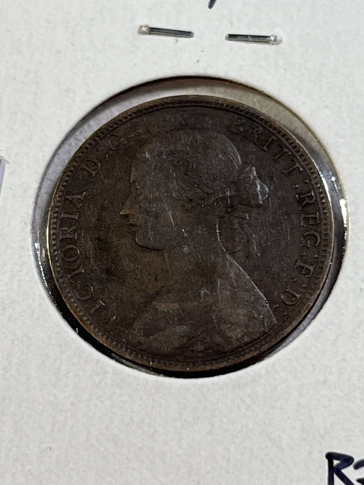 1864 Nova Scotia One Cent Coin Cleaned