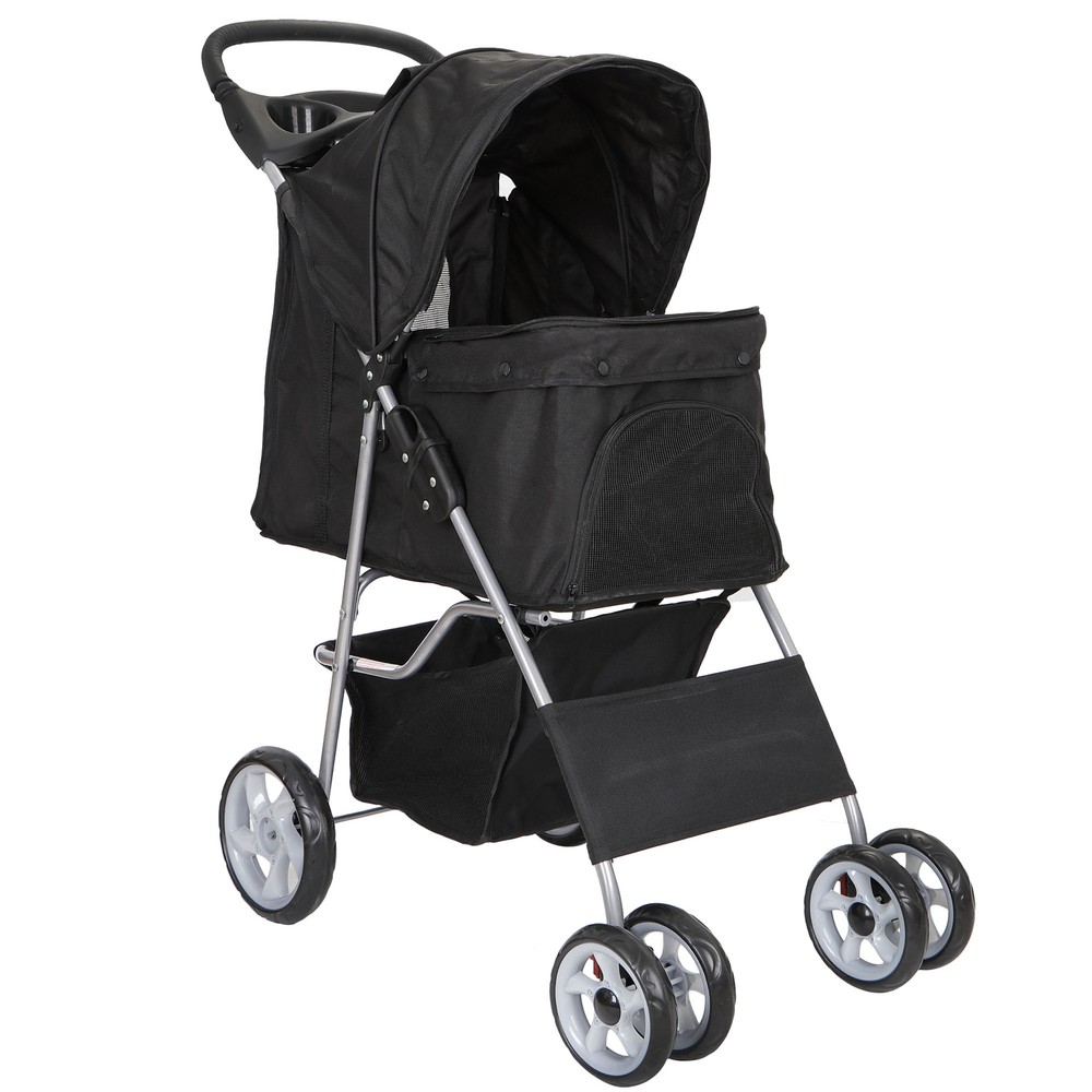 Dog Cat Stroller Cat Walk Folding Travel Cart for Small Medium Pets Foldable
