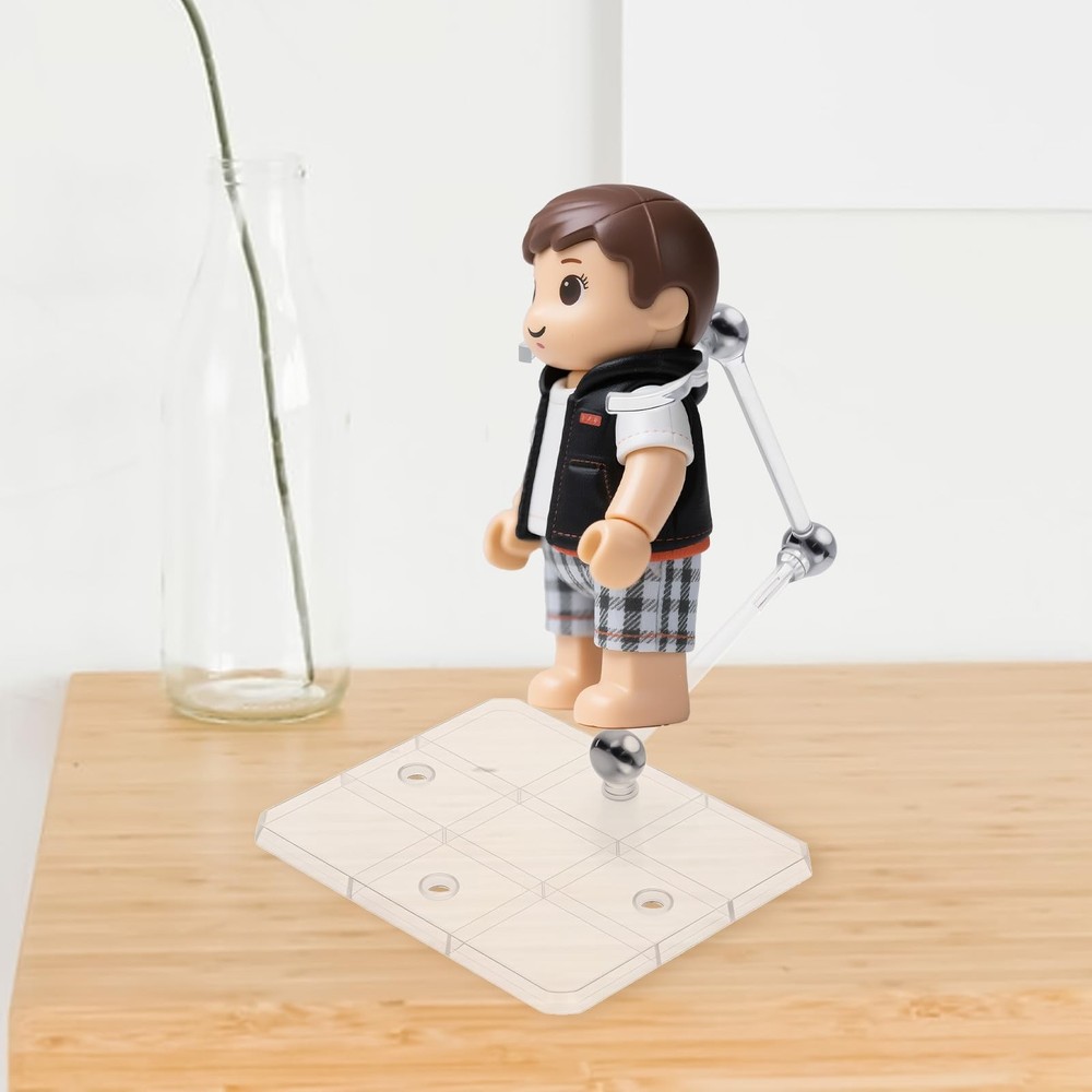 Exclaith 2 Pack Action Figure Stand Assembly transparent
