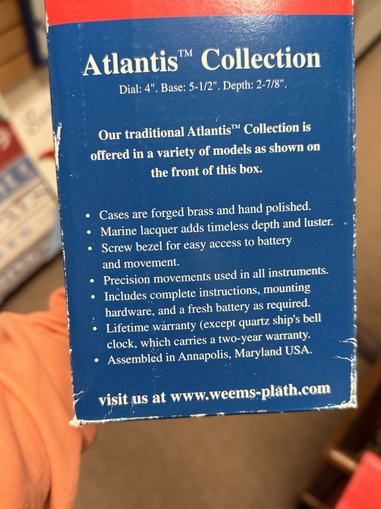 Weems and Plath Atlantis Atlantis Barometer Black Dial Gold 200701