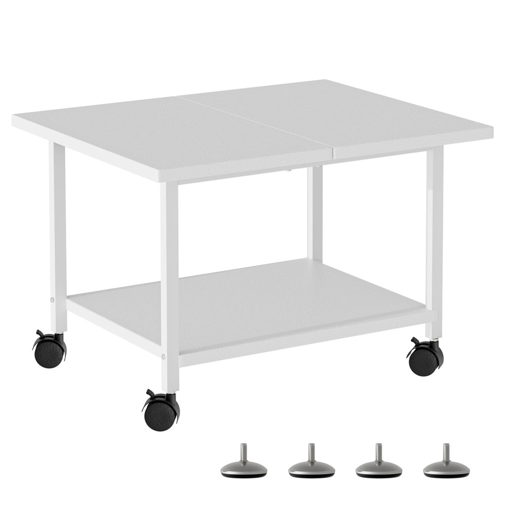 SwaaVee Printer Stand with Storage Under Desk Shelf, Desktop Printer Stand Or...