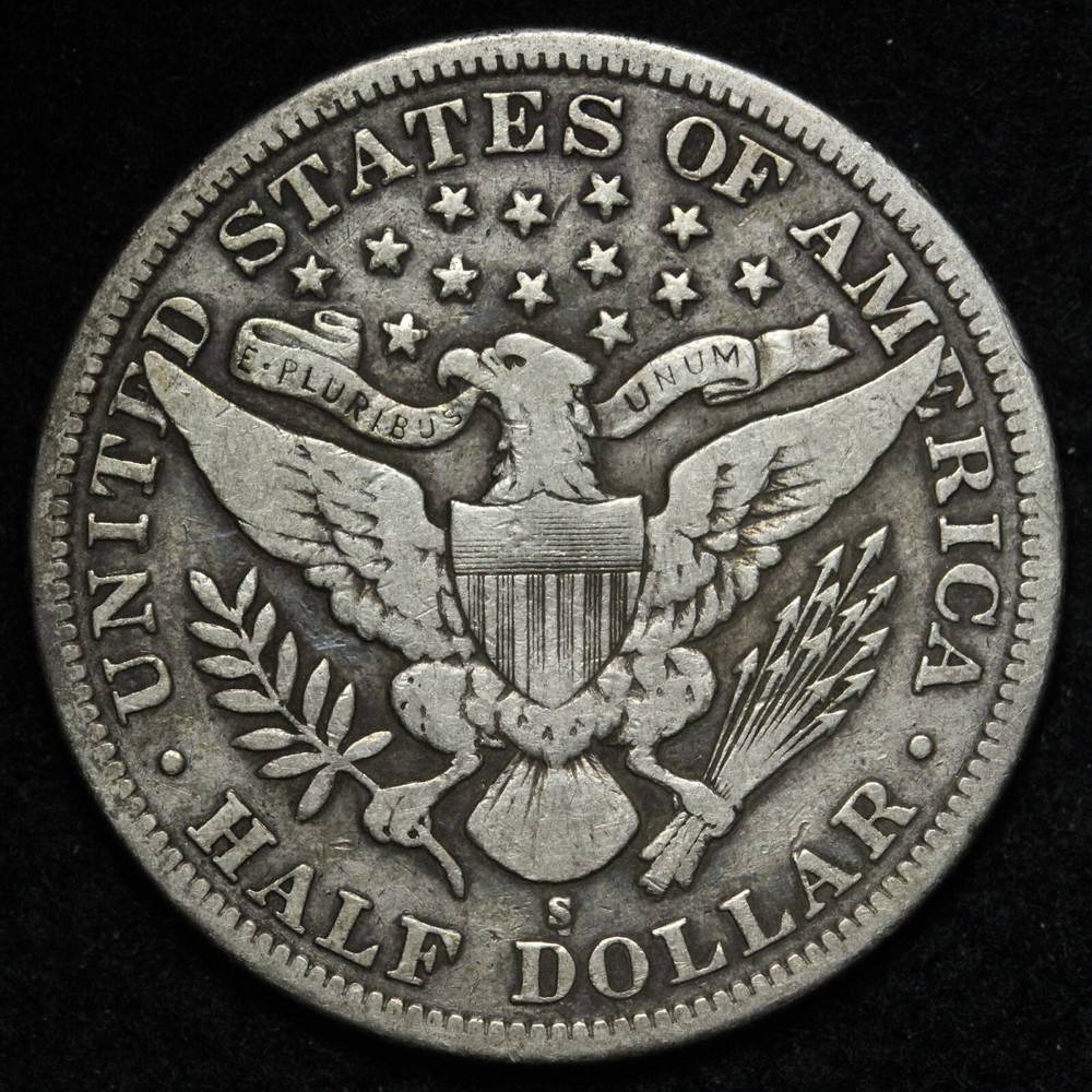 1894-S Barber Silver Half Dollar VF E354 JIMA