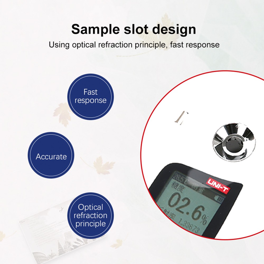UNI-T A75 Fruit Food Vegetables Concentration Meter Analyzer Digital Display