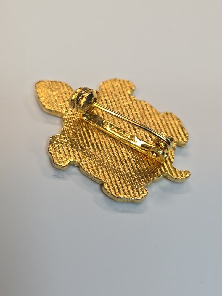Turtle With Red Shell & Yellow Legs Lapel Pin