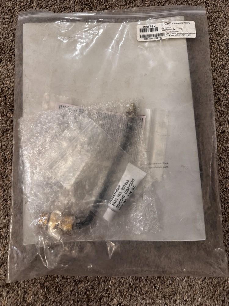 Hypertherm 228792 Kit Hrt Torch Main Body Replacement