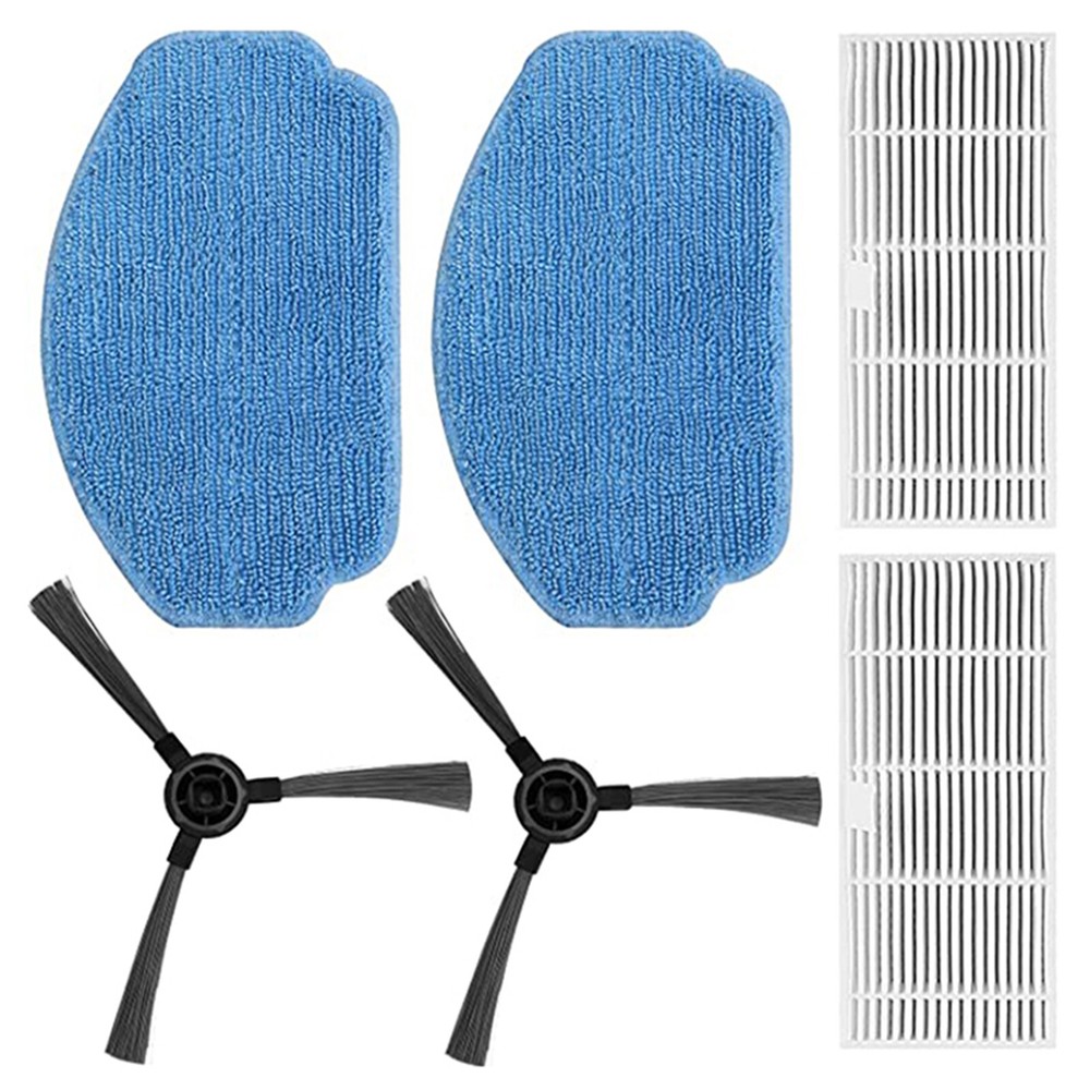 Side Brush Filter Mop Set Replacement for BR150/BR151 Robot Vacuum Cleaner