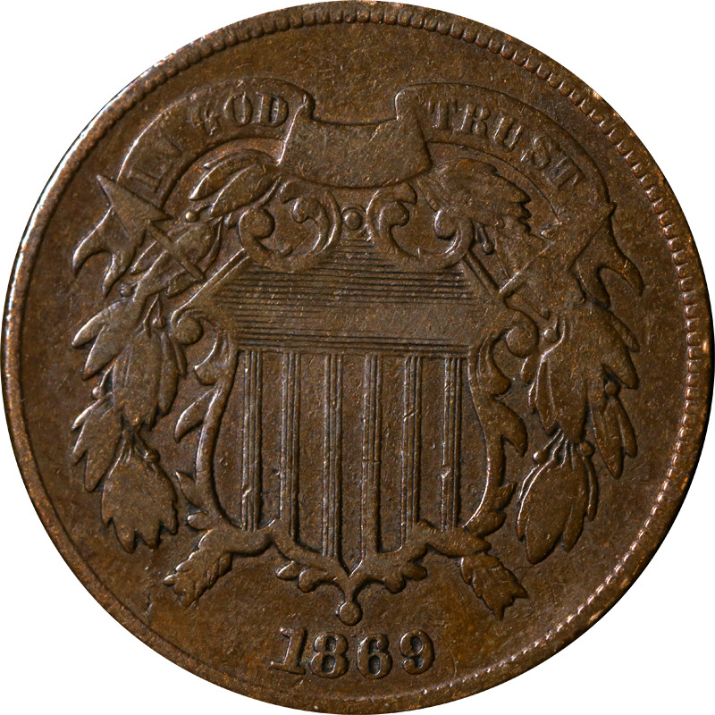 1869 Two (2) Cent Piece