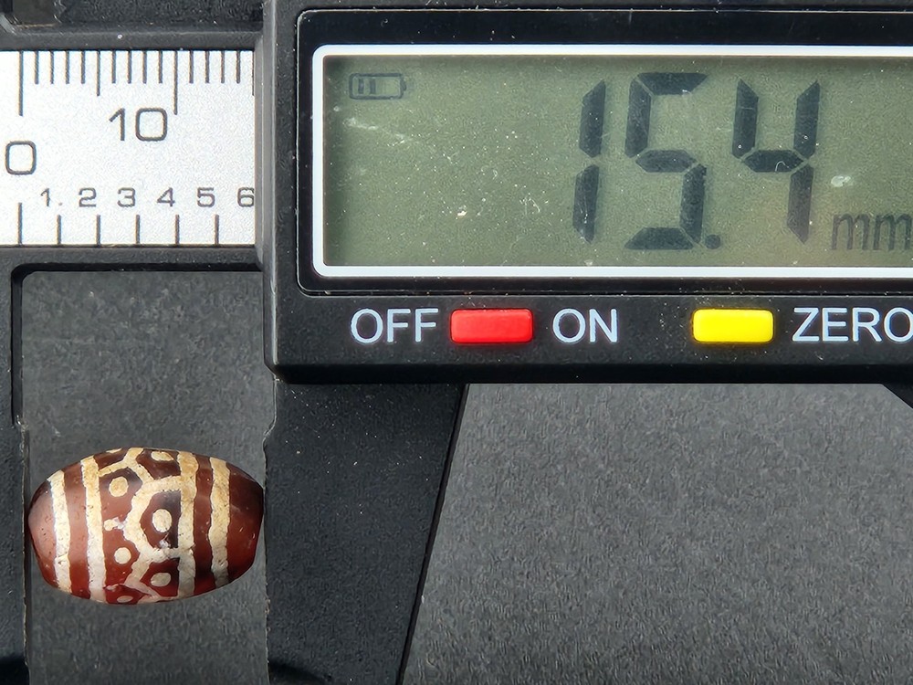 Ancient Etched Carnelian Longevity Bead over 2000 Year Old In great Condition