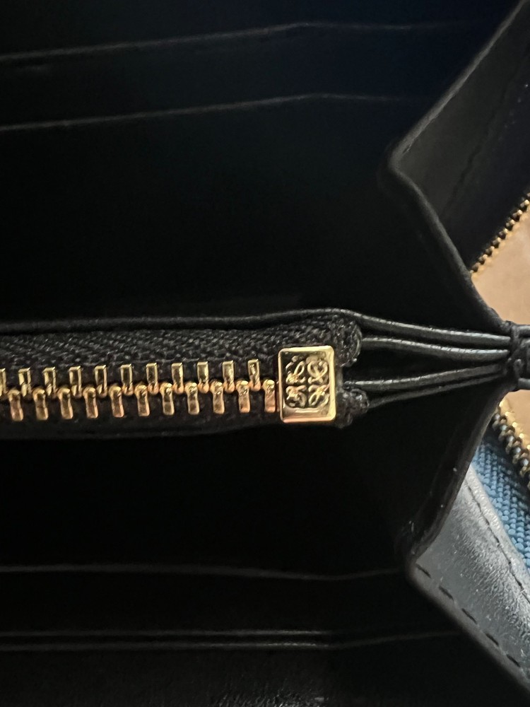 Loewe Blue Puzzle Zip Around Wallet