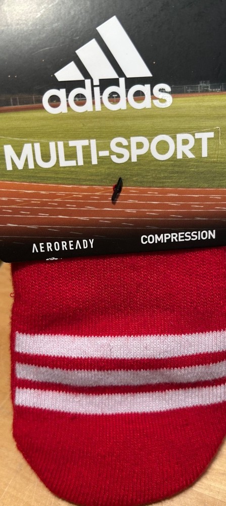 Adidas Small Aeroready Compression Multi Sport Over Calf Socks 2 Pair Small Red