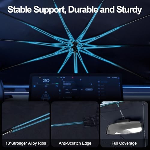 Upgrade Windshield Sun Shade Umbrella, Foldable Car Sun Shade Medium