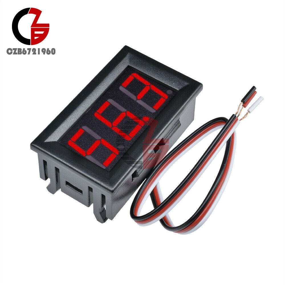 10PCS Three Wires Mini Red LED Display Panel Meter Digital Voltmeter DC 0V~99.9V