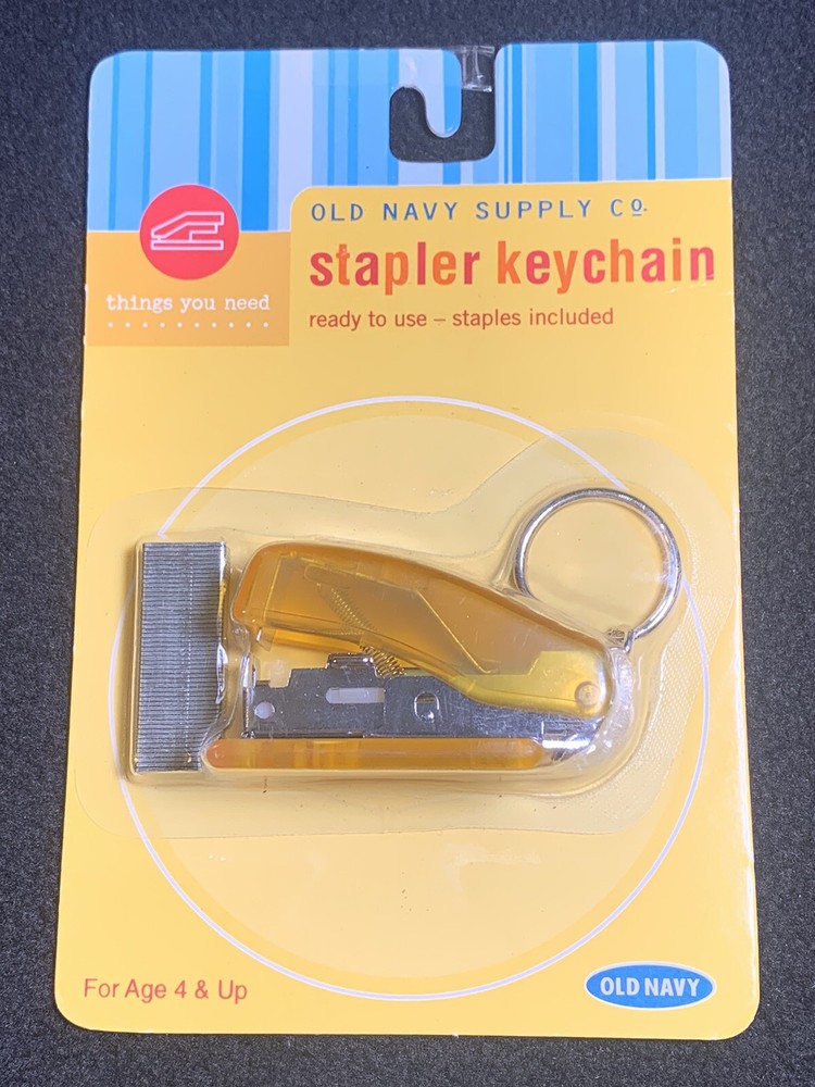 Stapler New Old Navy Supply Co. Stapler Keychain Keyring
