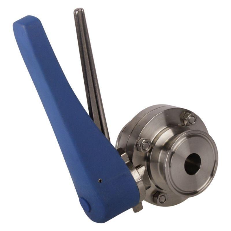 Butterfly Valve Tri Clamp 3/4 inch Trigger Handle Silicone (2 Pack)