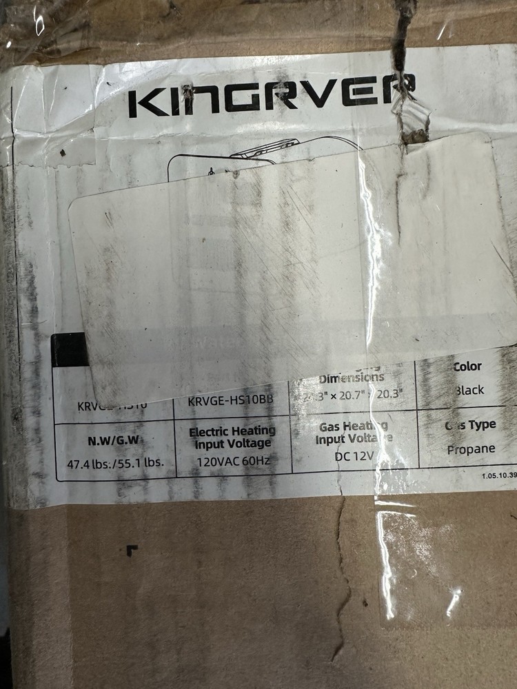 Kingrver 10 Gallon Hot Water Heater.