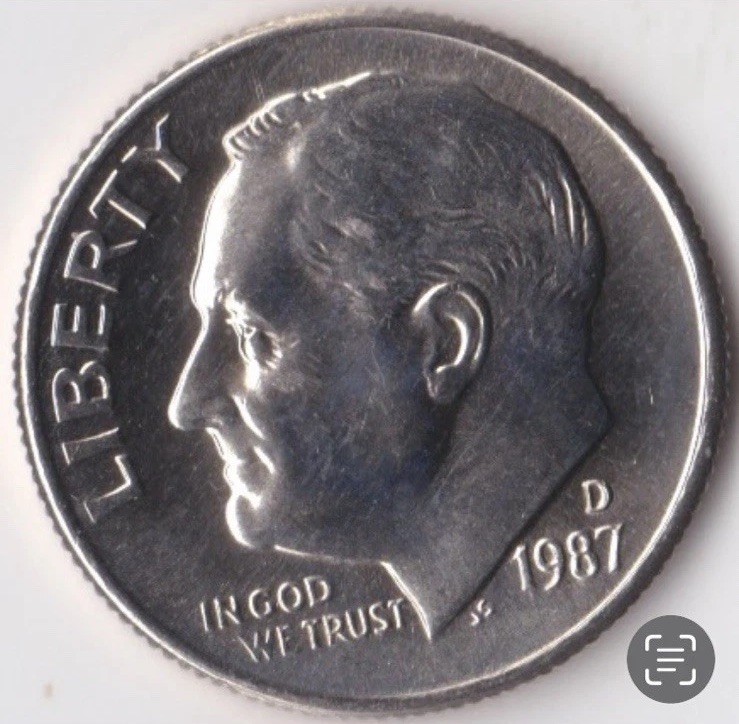 1987-D 10C Roosevelt Dime 225