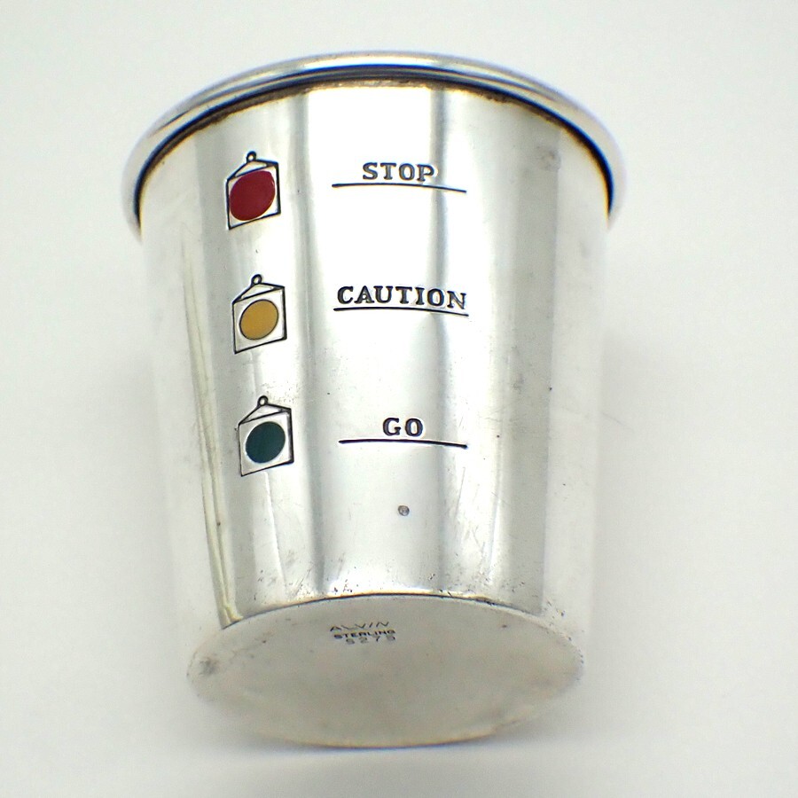 Stoplight Jigger Alvin Sterling Silver Enamel