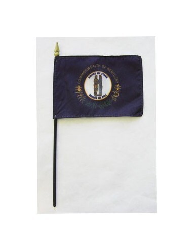 Kentucky  4" x 6" Mounted Flags