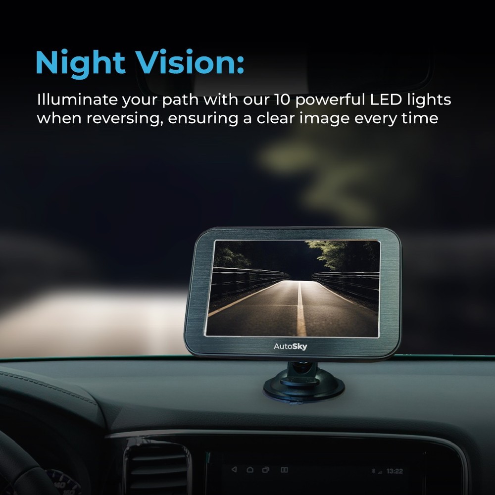 Wireless Backup Camera for RV Truck Trailer 5" Monitor Night Vision AutoSky