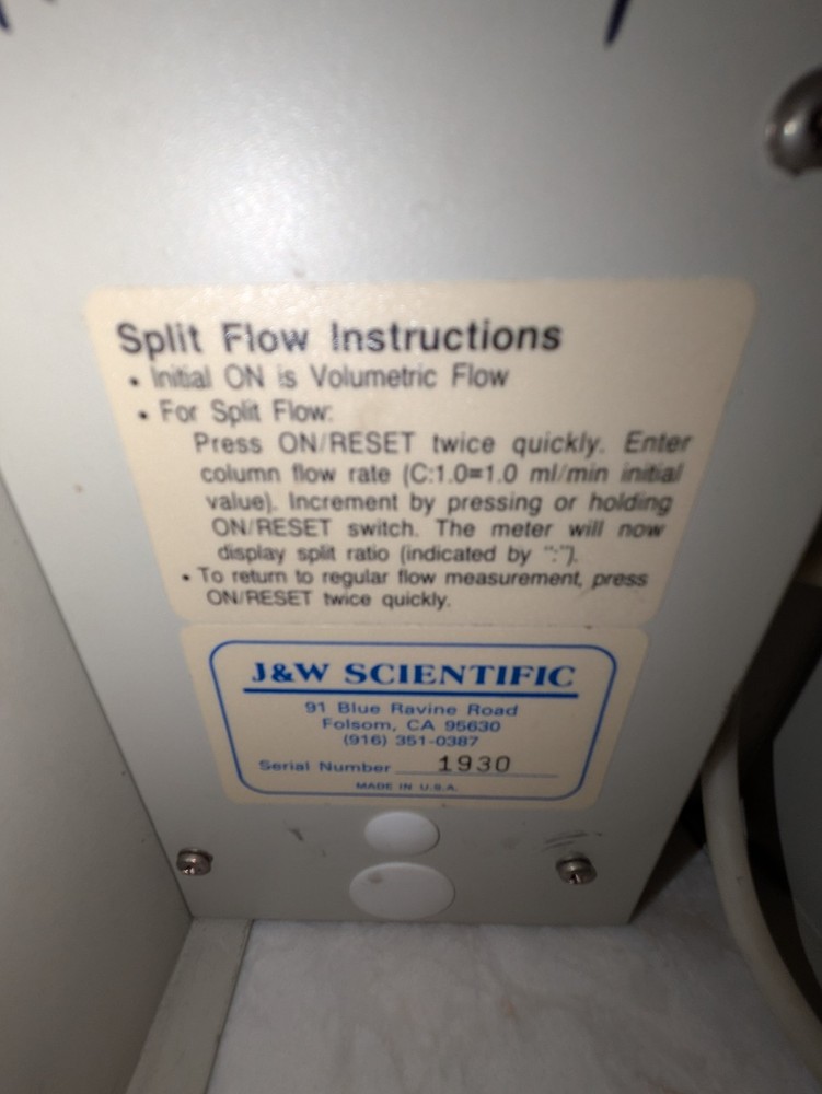 J&W SCIENTIFIC Digital Flowmeter