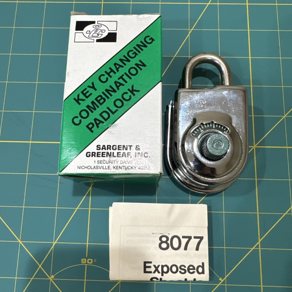 Sargent & Greenleaf Key High Security Key Changing Combination Padlock 8077