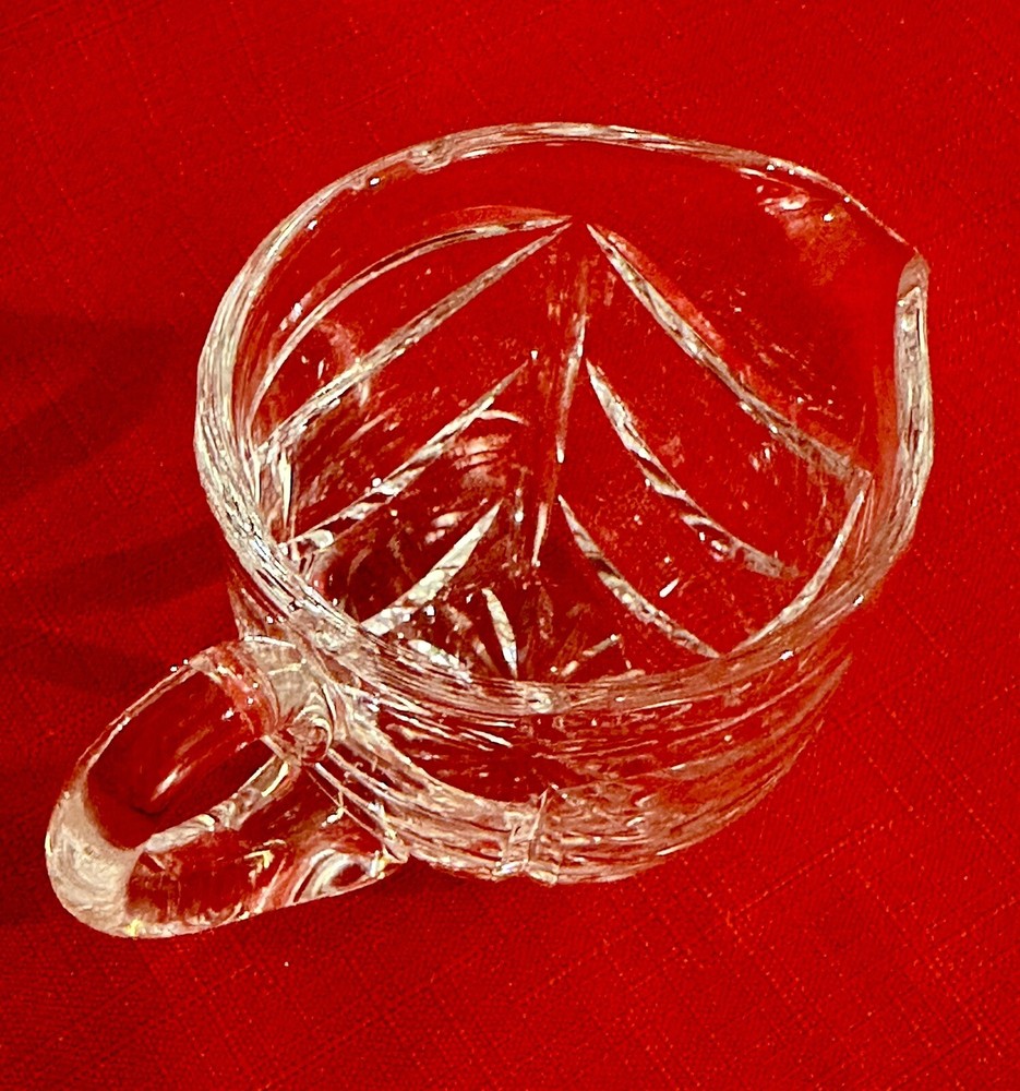 *ROYAL BRIERLEY* Crystal Creamer Pitcher Swag pattern drape EXCEL! 2 3/4"
