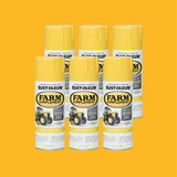 6 Pack Farm Implement Equipment Gloss Spray Paint Yellow