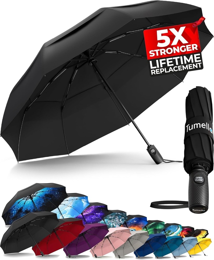 Compact Automatic Umbrella with Vibrant Designs: Ultimate Wind Protection