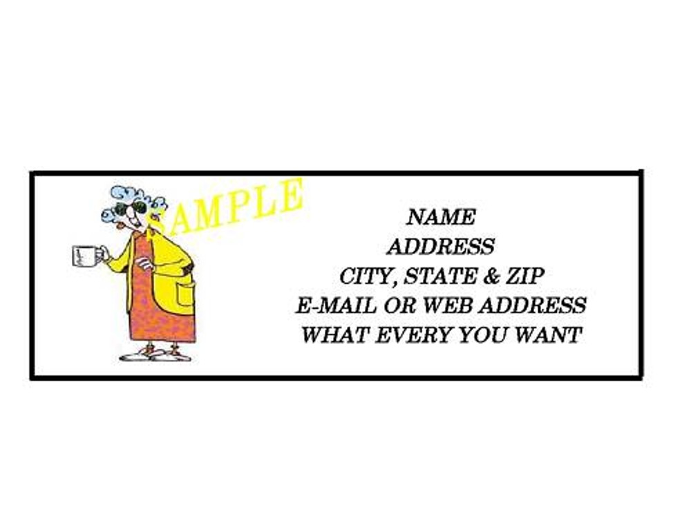 MAXINE ADDRESS LABELS COOL!!! #1