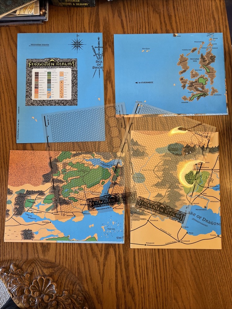 FORGOTTEN REALMS CAMPAIGN SETTING 1987 Dungeons & Dragons 1st Ed 100% Complete