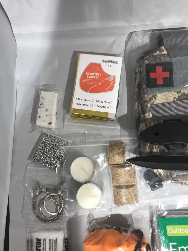 Survival Kit Essential Glove Compartment Jeep MOLLE System - Fire Shelter Light