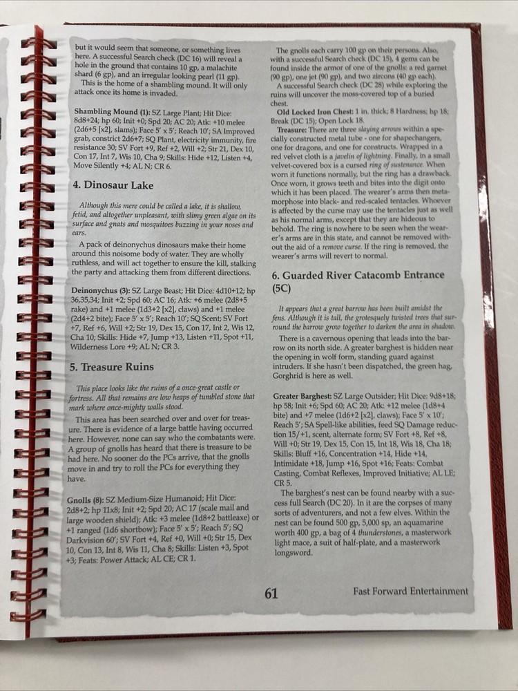 Fast Forward d20 RPG Treasure Quests NM