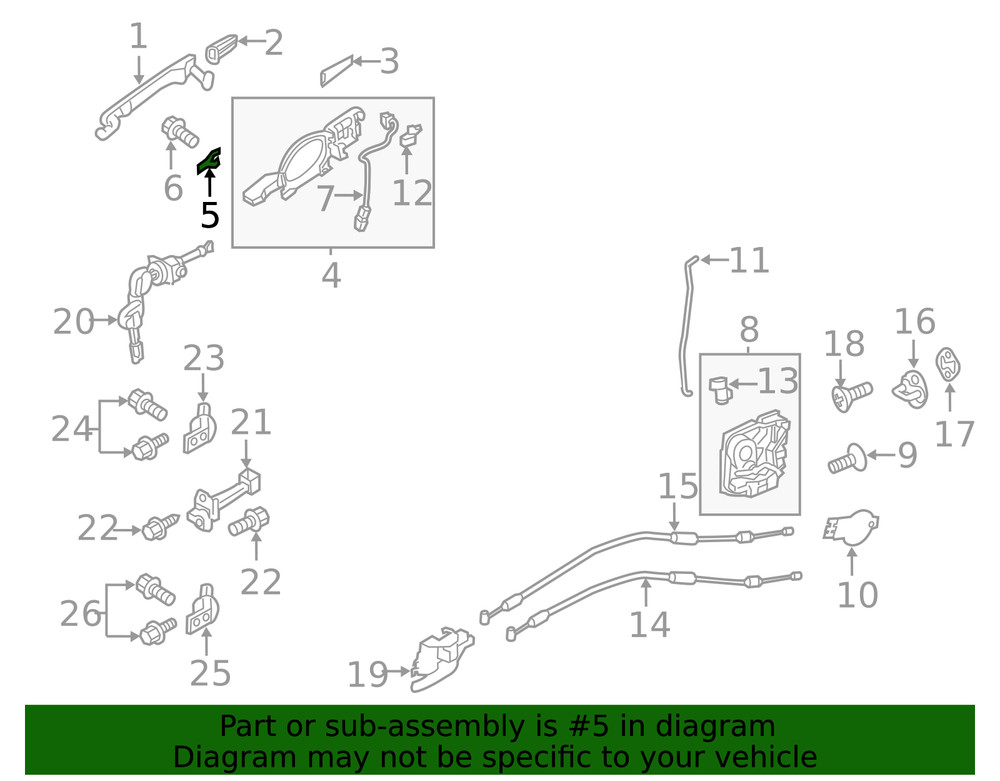 Genuine Mitsubishi Handle Base Gasket 5716A521
