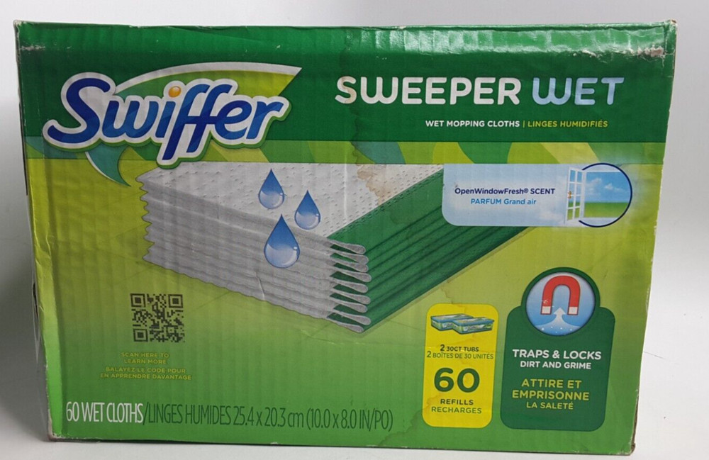 Swiffer Sweeper Wet Pad Refills Open Window Fresh Scent 60 Count