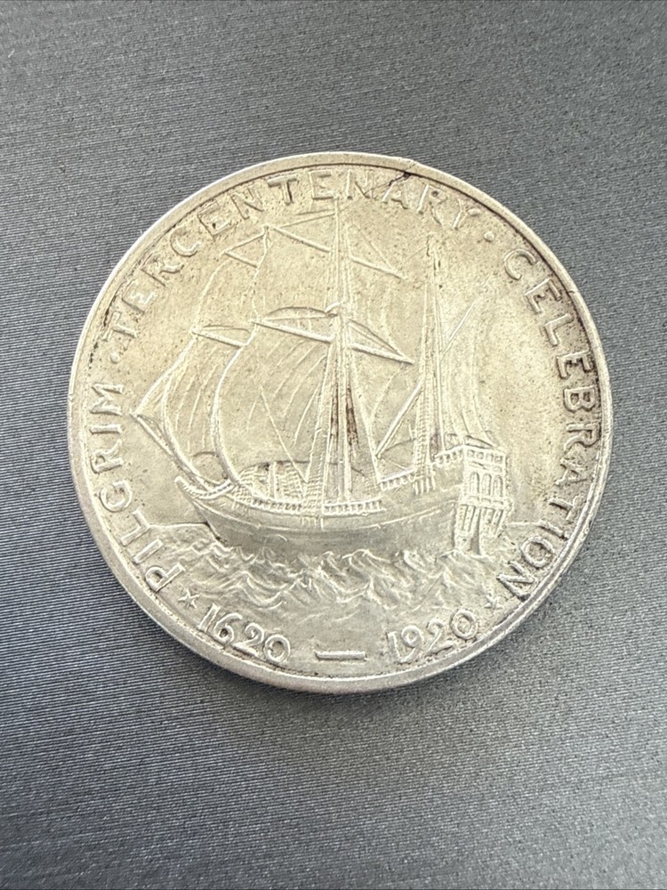 1920 Pilgrim Silver 50C Commemorative Half Dollar