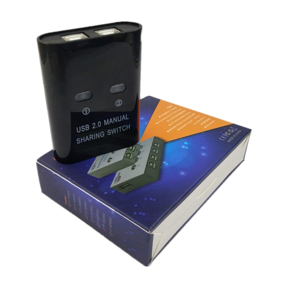 1Printer Sharing Switch Manual Switcher Adapter 2 Computer Share 1 Printer Sc...