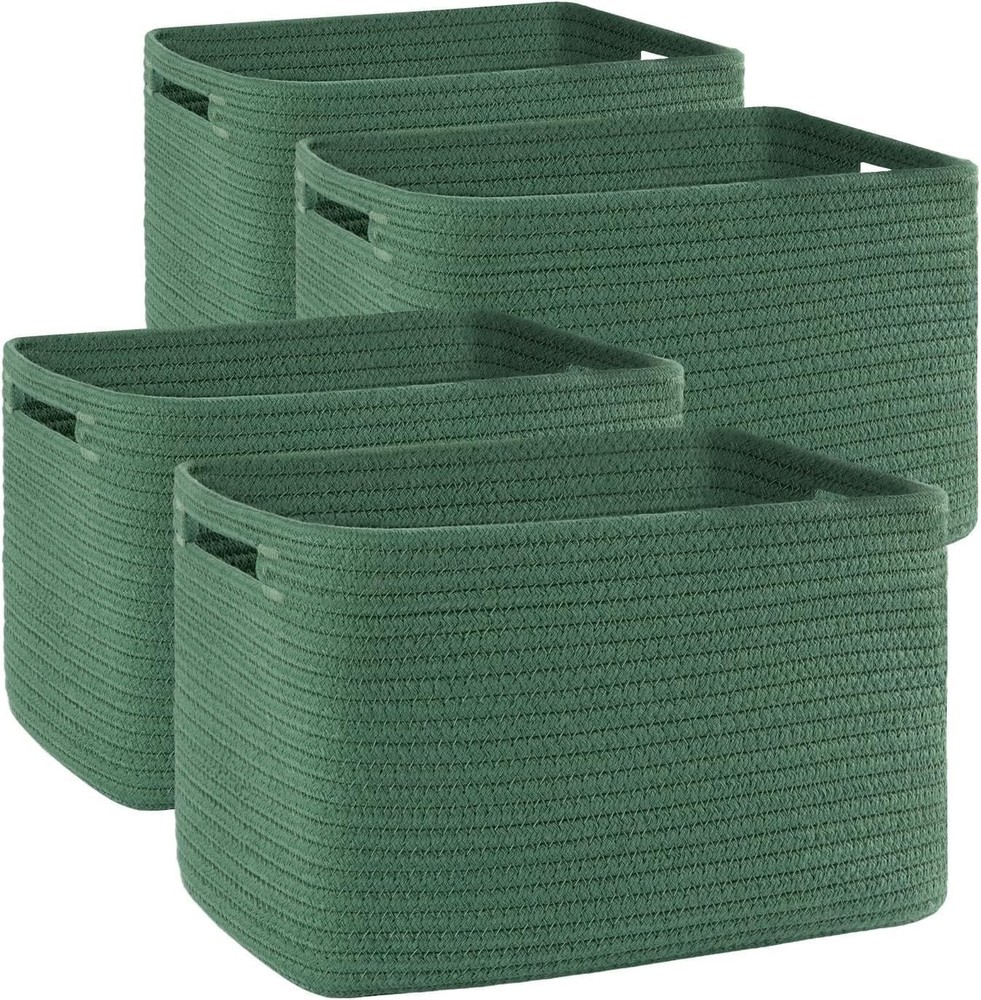 4 Pack Storage Baskets Organizing Cube Storage Bins Shelves Rectangle Storage