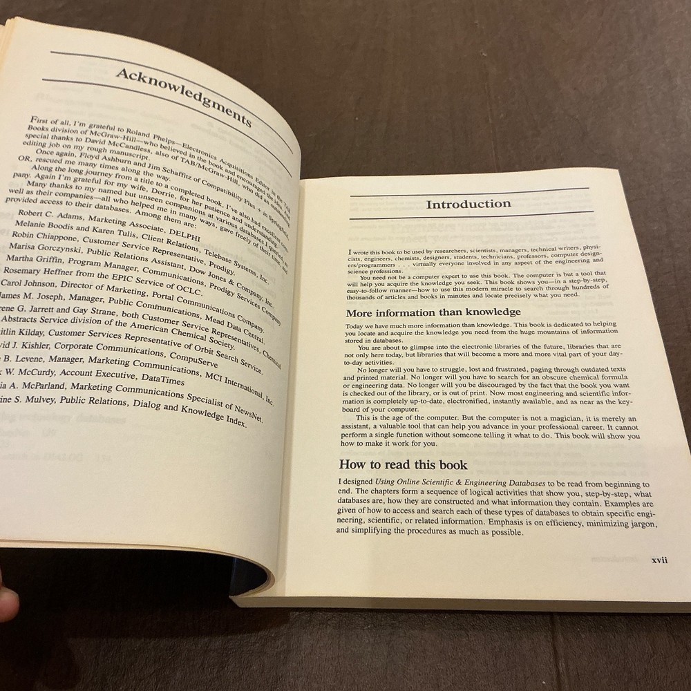 Using Online Scientific Engineering Databases Vintage Computing Textbook 1992