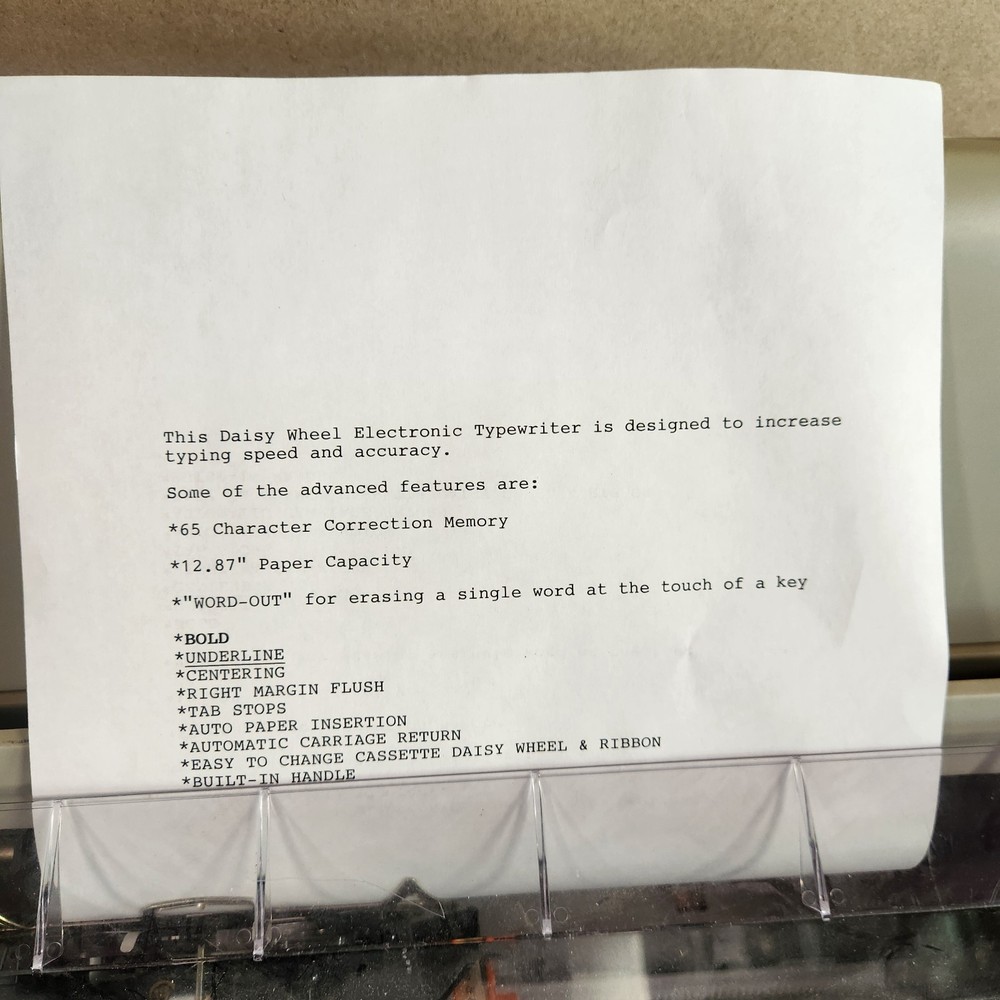 Brother Correctronic GX-6750 Daisy Wheel Electronic Typewriter