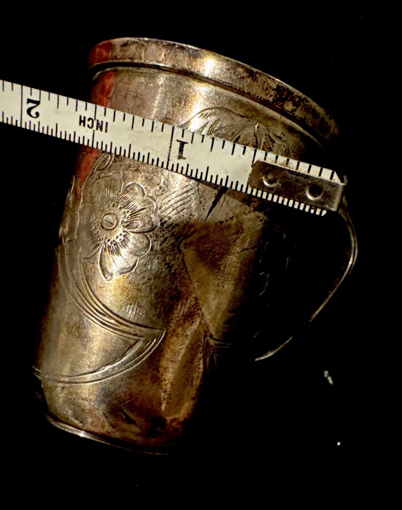 VINTAGE FINE SMALL 800 SILVER CUP VERY RARE SIGNED!