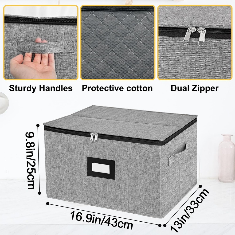 Wine Glass Storage Box Stackable Stemware Storage Cases for Moving Storage