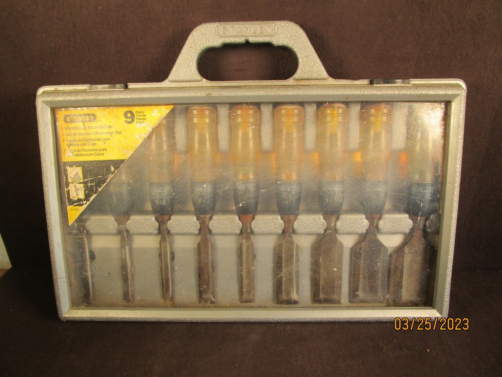Stanley 9 Piece Wood Chisel Set 16-902 with Case